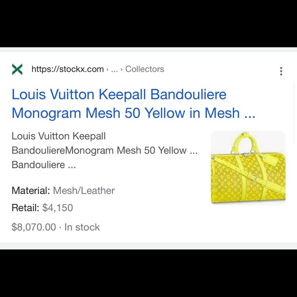 **sold** Louis Vuitton rare Limited Ed. Neon Mesh Keepall Monogram - Picture 12 of 13